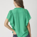 SunriseCC SS Frill Top - Green - Co'couture