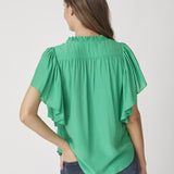 SunriseCC SS Frill Top - Green - Co'couture