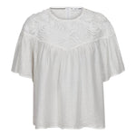 TassyCC Flower SS Blouse - White - Co'couture