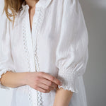 TassyCC Lace SS Shirt - White - Co'couture