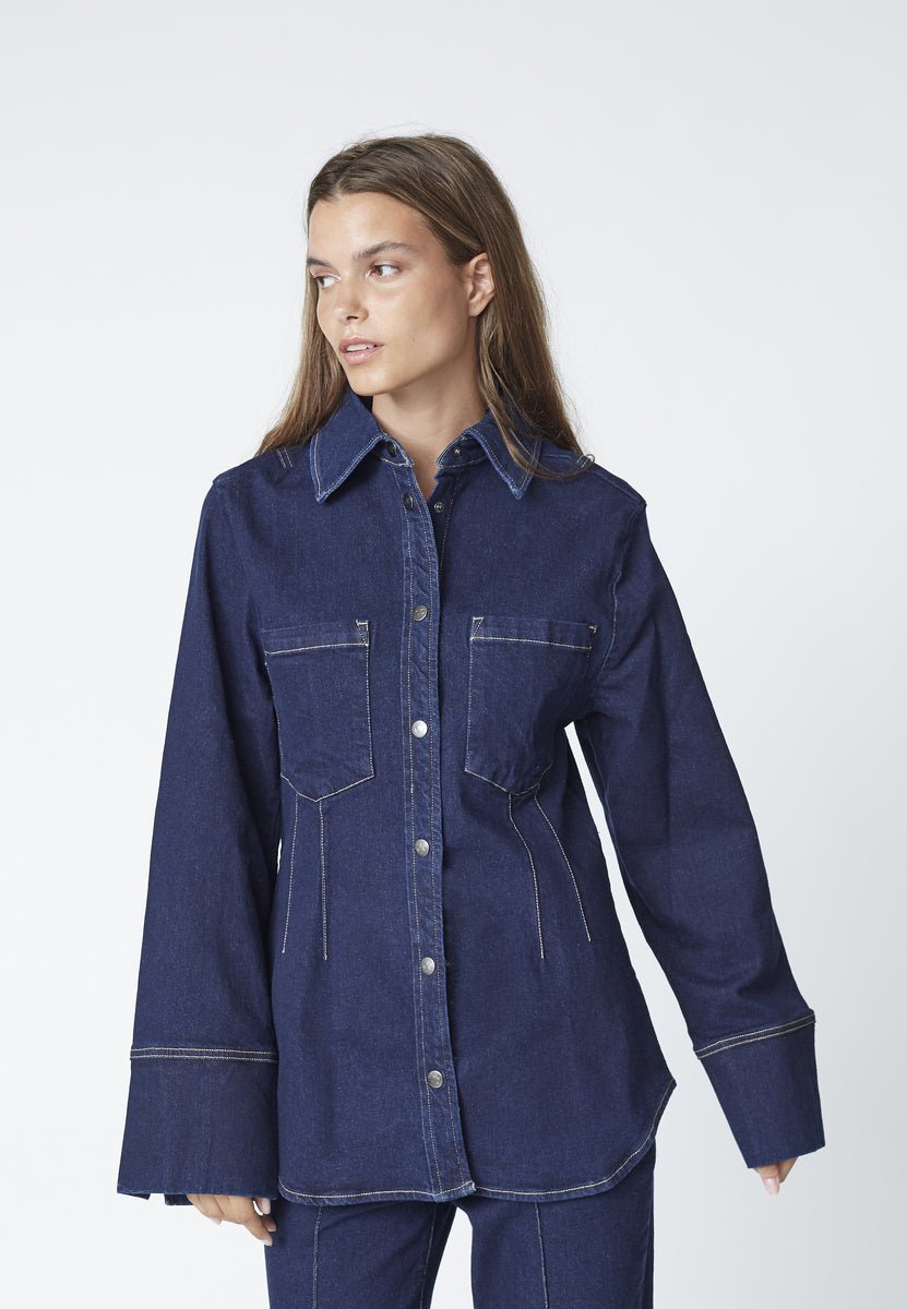 TheoCC Fitted Denim Shirt - Dark Denim - Co'couture