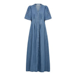 TillyCC Emb Pleat Dress - Denim blue - Co'couture