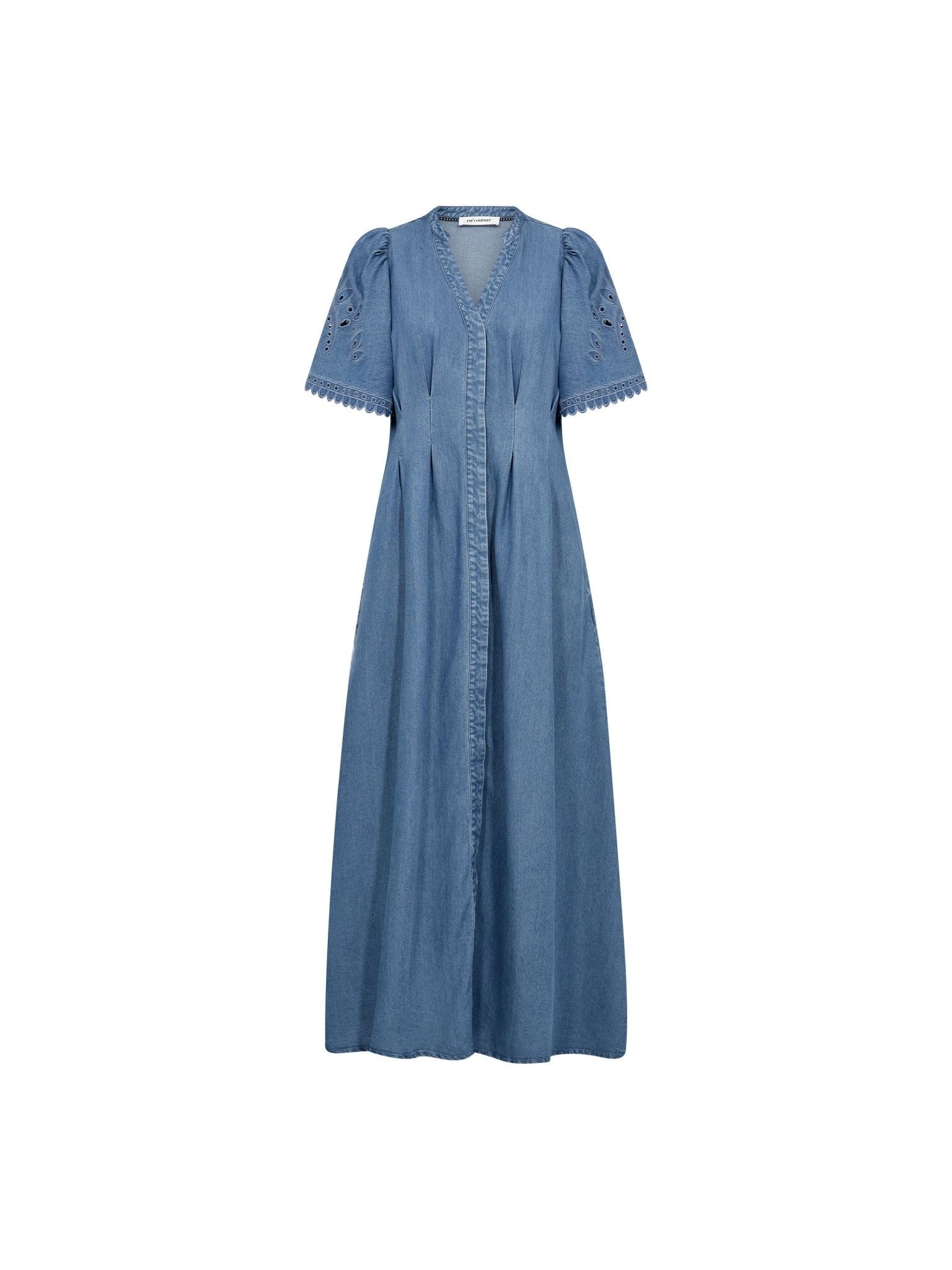 TillyCC Emb Pleat Dress - Denim blue - Co'couture
