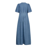 TillyCC Emb Pleat Dress - Denim blue - Co'couture