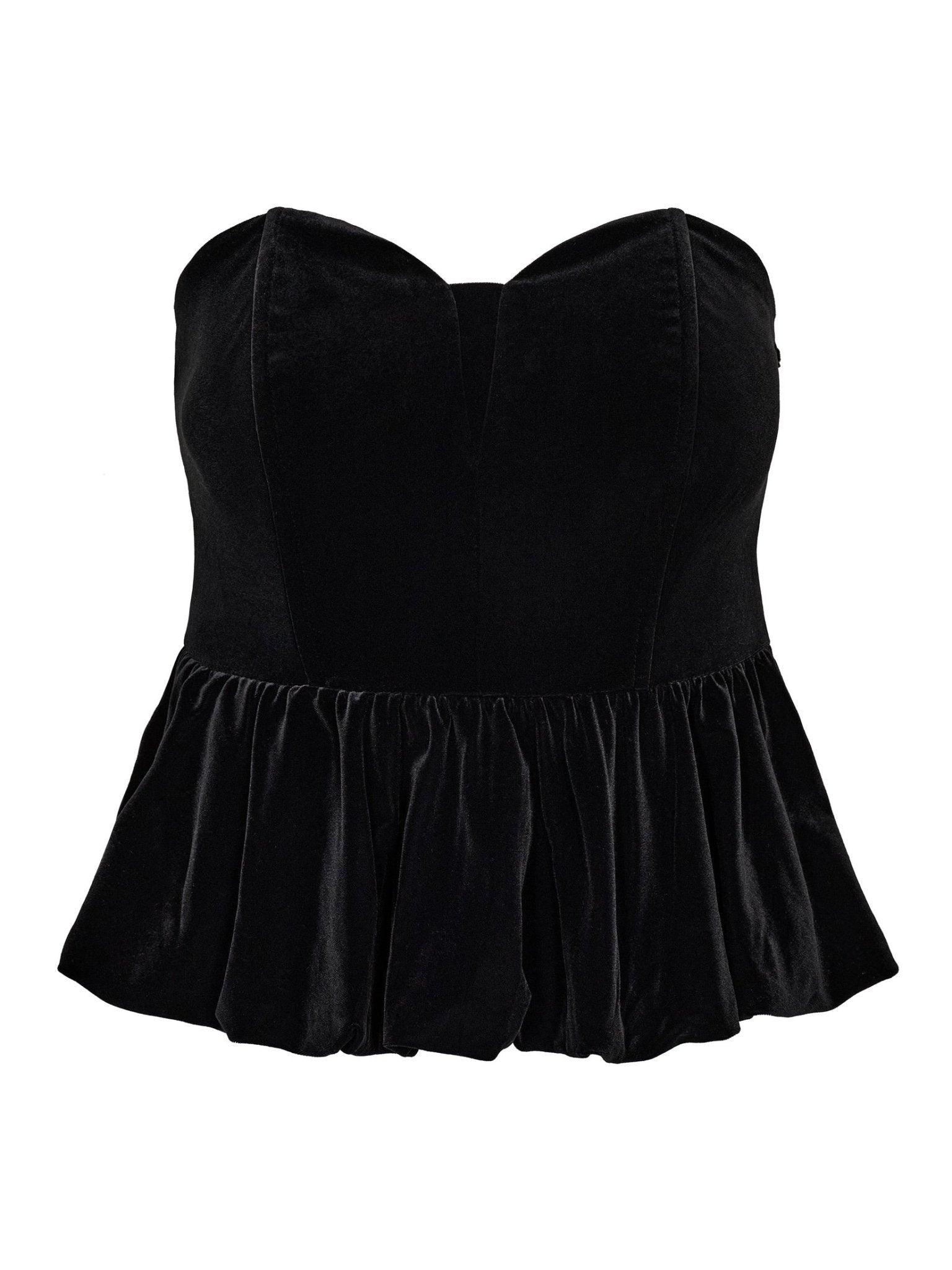 VessiCC Velour Balloon Corsage - Black - Co'couture